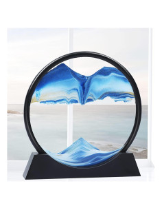 Arte de Arena en Movimiento Winthfure 18 cm Azul Decorativo