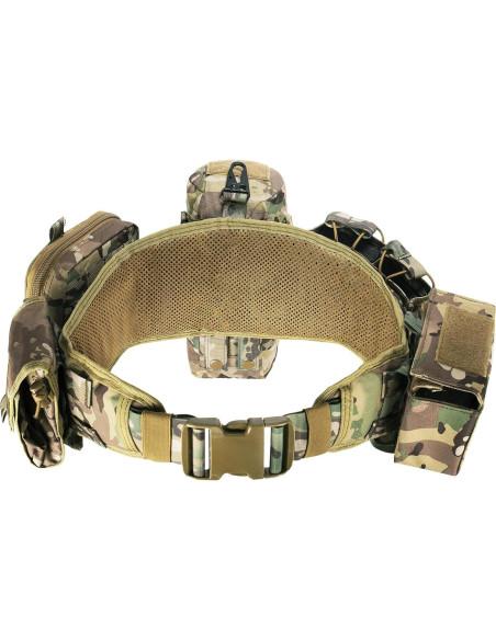 Cinturón Táctico BOMTURN 7 en 1 Militar Molle 90-125 cm