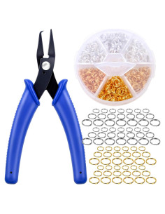 Anillos Abiertos Caffox 700pcs Plata y Oro para Joyas