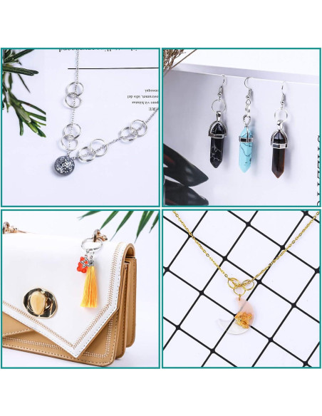 Anillos Abiertos Caffox 700pcs Plata y Oro para Joyas