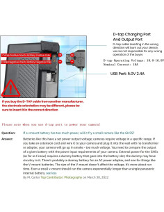 Batería V Mount REYTRIC 300Wh 20400mAh con cargador D-Tap 2