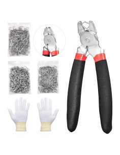 Kit de Pinzas de Anillo de Cerdo Spurtar 360 piezas 1,91 cm 1,27 cm 0,95 cm