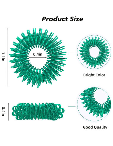 100 Anillos de Acupresión YUQILIN para Alivio del Estrés