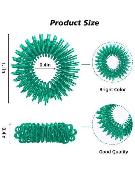 100 Anillos de Acupresión YUQILIN para Alivio del Estrés