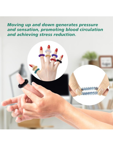 100 Anillos de Acupresión YUQILIN para Alivio del Estrés