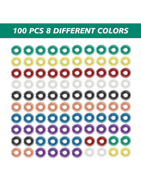 100 Anillos de Acupresión YUQILIN para Alivio del Estrés