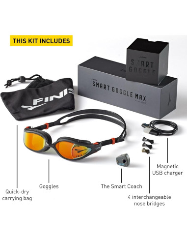 Gafas de Natación Inteligentes FINIS Smart Goggle Max - Antifugas