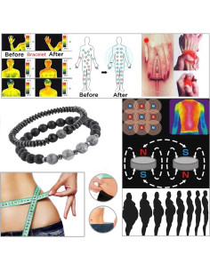 Pulsera Magnética STCORPS7 Ajustable de Hematita para Alivio 2