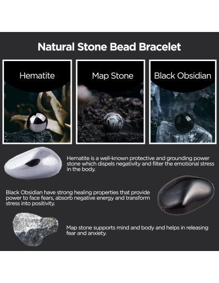 Pulsera Magnética STCORPS7 Ajustable de Hematita para Alivio