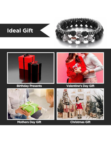 Pulsera Magnética STCORPS7 Ajustable de Hematita para Alivio