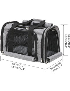 Transportadora Plegable para Mascotas NingBo Gris 53x32x32 cm 2