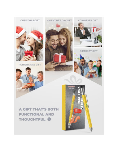 Bolígrafo Multiherramienta POCIONE 6 en 1 Amarillo EDC