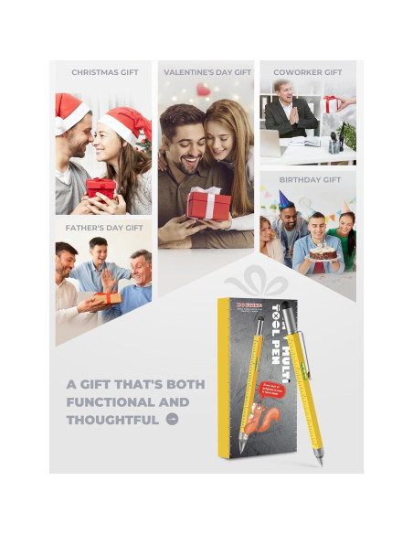 Bolígrafo Multiherramienta POCIONE 6 en 1 Amarillo EDC