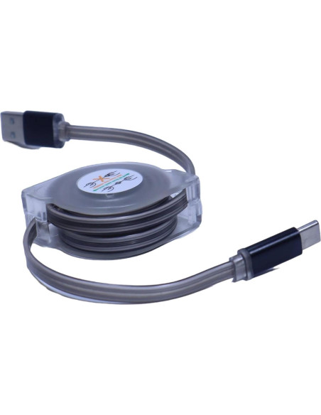 Cable Retráctil BoxWave USB-A a USB-C para Tronsmart Groove 2