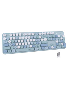 Teclado Inalámbrico UBOTIE Retro Colorido para PC y Móvil