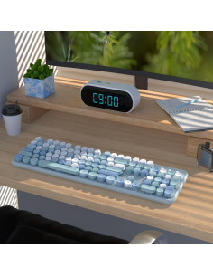 Teclado Inalámbrico UBOTIE Retro Colorido para PC y Móvil 2