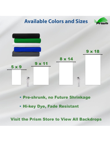 Fondo de Tela Verde Prisma 1.65x2.74m Algodón Orgánico