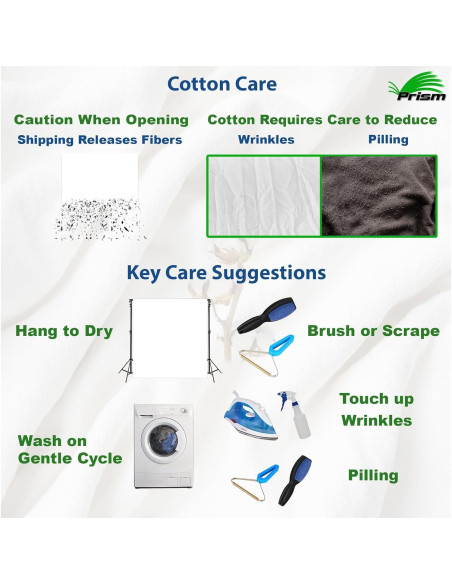 Fondo de Tela Verde Prisma 1.65x2.74m Algodón Orgánico