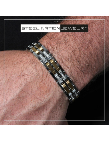 Pulsera de eslabones de acero inoxidable - Steel Nation