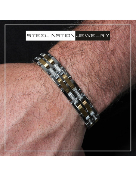 Pulsera de eslabones de acero inoxidable - Steel Nation