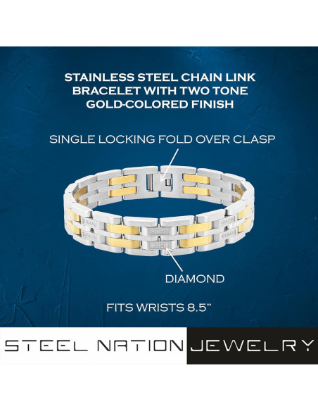 Pulsera de eslabones de acero inoxidable - Steel Nation