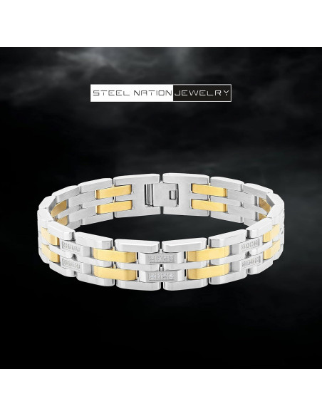 Pulsera de eslabones de acero inoxidable - Steel Nation