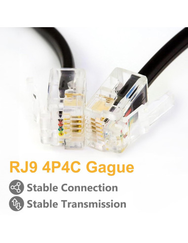 Desenredador de Cable Uvital para Teléfono Fijo - Paquete de 2