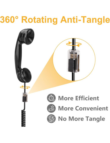 Desenredador de Cable Uvital para Teléfono Fijo - Paquete de 2