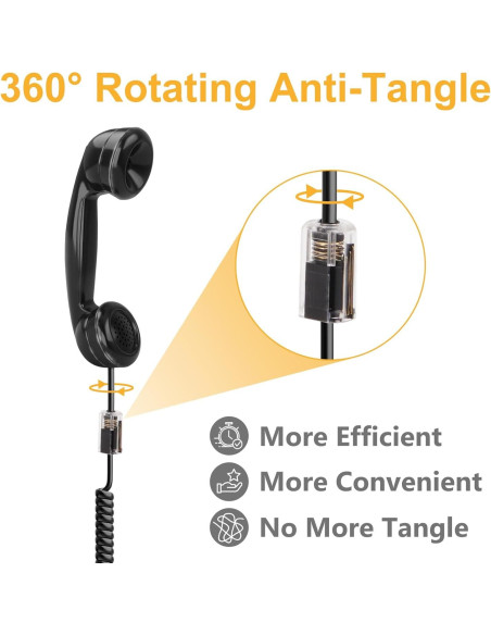 Desenredador de Cable Uvital para Teléfono Fijo - Paquete de 2