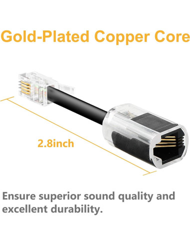 Desenredador de Cable Uvital para Teléfono Fijo - Paquete de 2