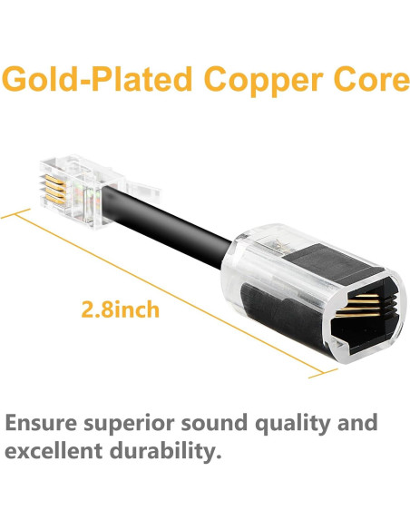 Desenredador de Cable Uvital para Teléfono Fijo - Paquete de 2