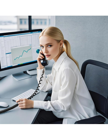 Desenredador de Cable Uvital para Teléfono Fijo - Paquete de 2