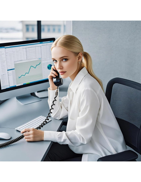 Desenredador de Cable Uvital para Teléfono Fijo - Paquete de 2