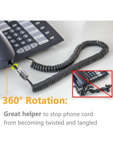 Desenredador de Cable Uvital para Teléfono Fijo - Paquete de 2