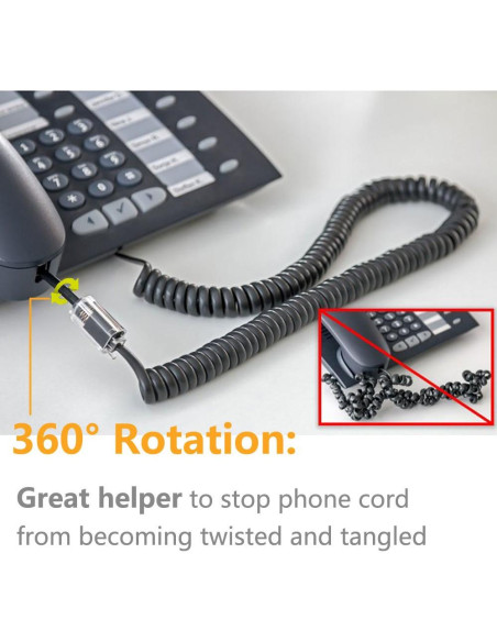 Desenredador de Cable Uvital para Teléfono Fijo - Paquete de 2