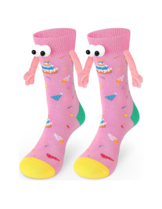 Calcetines Magnéticos Rosa para Cumpleaños y San Valentín