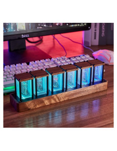 Reloj Digital Retro ClocTeck con Tubo Nixie y Wi-Fi