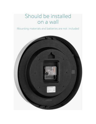 Reloj de Pared Navaris 24 Horas Analógico 30 cm Silencioso