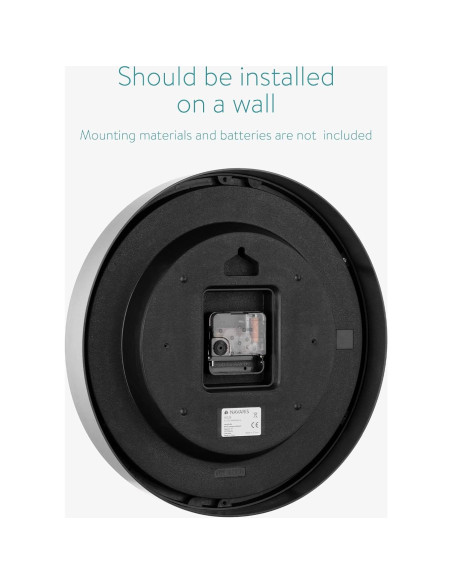 Reloj de Pared Navaris 24 Horas Analógico 30 cm Silencioso