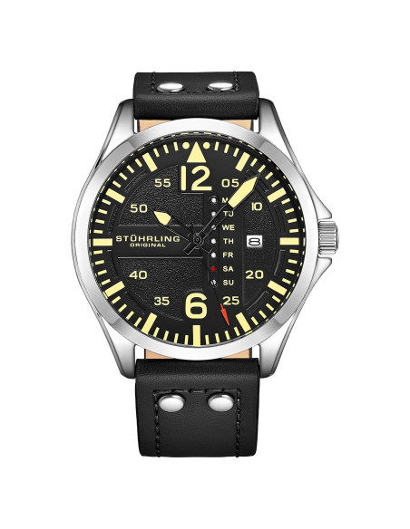 Reloj de Cuero para Hombre Stuhrling 3916.1 con Fecha y Día