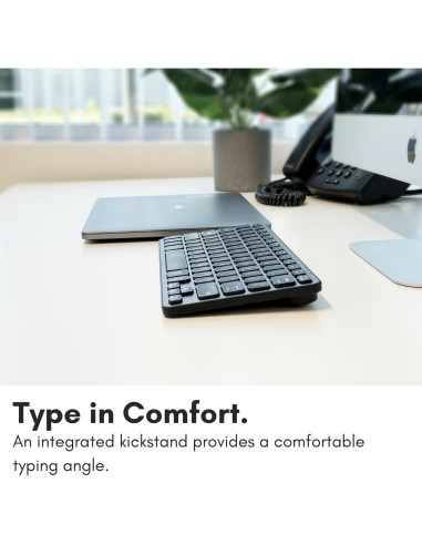 Teclado Bluetooth Macally Multi Dispositivo - Gris Espacial