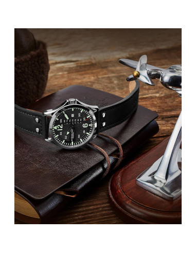 Reloj de Cuero para Hombre Stuhrling 3916.1 con Fecha y Día