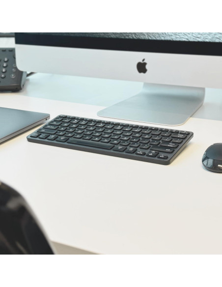 Teclado Bluetooth Macally Multi Dispositivo - Gris Espacial Teclado Bluetooth Macally Multi Dispositivo - Gris Espacial