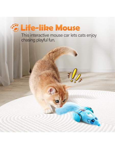 Juguete Automático para Gatos Migipaws Ratón Interactivo Azul