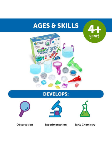 Laboratorio de Cristales Learning Resources - Kit Ciencia 20 Piezas
