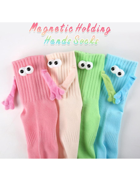 Calcetines Magnéticos Vermeyen 4 Pares Unisex Divertidos Calcetines Magnéticos Vermeyen 4 Pares Unisex Divertidos