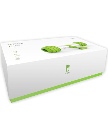 Juguete Interactivo PETGEEK Hueso Automático Verde 25.4cm