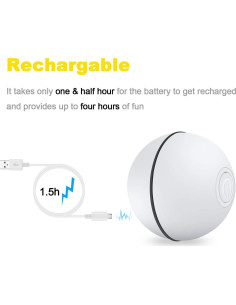 YOFUN Juguete Interactivo para Gatos - Bola Automática LED 2