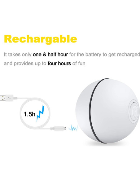 YOFUN Juguete Interactivo para Gatos - Bola Automática LED