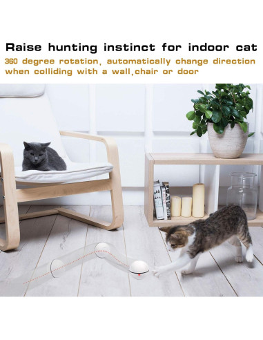YOFUN Juguete Interactivo para Gatos - Bola Automática LED